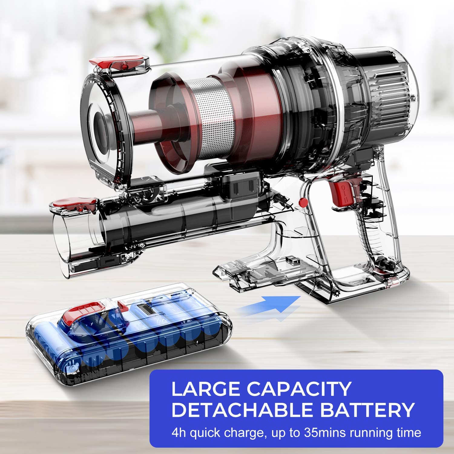 Auto Cyclone Rechargeable Vacuum Cleaner