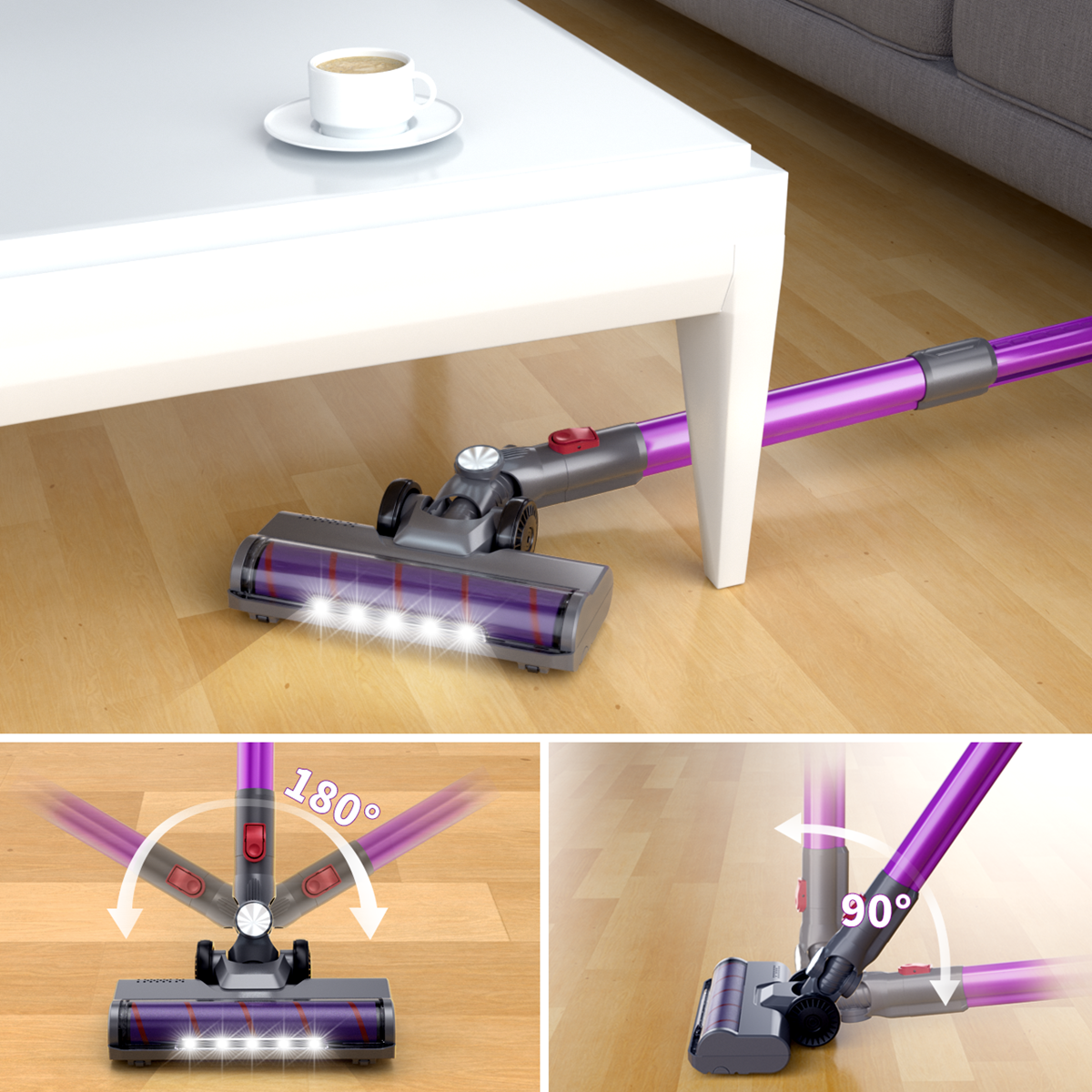 Bldc motor cordless telescopic vacuum lautus