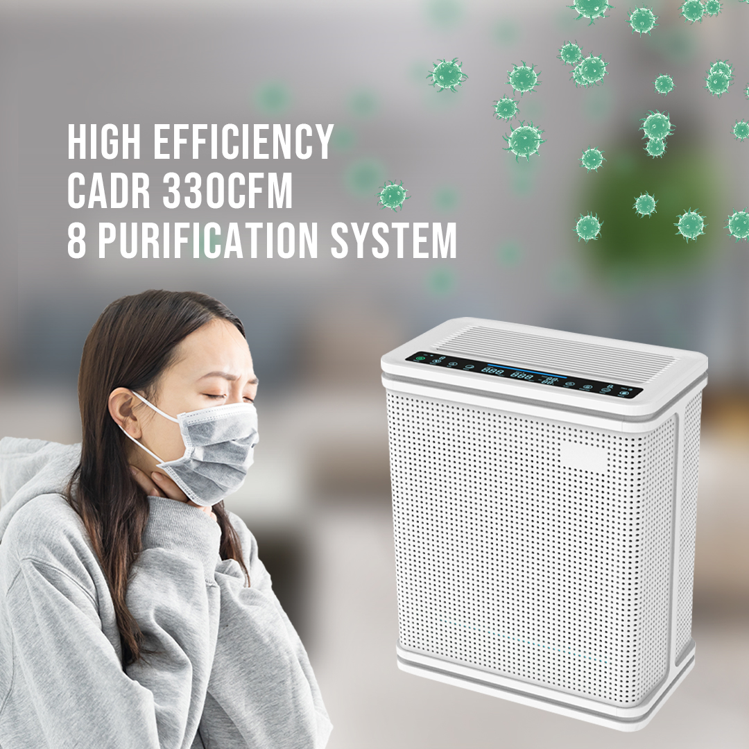 Tem & hum Seonsor Hepa filter magnus efficientis caeli purifier