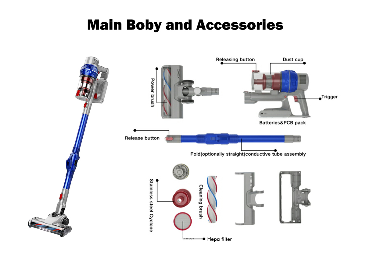 Novum Design Suzhou Home Cordless Wireless Belty Vacuum Cleaner