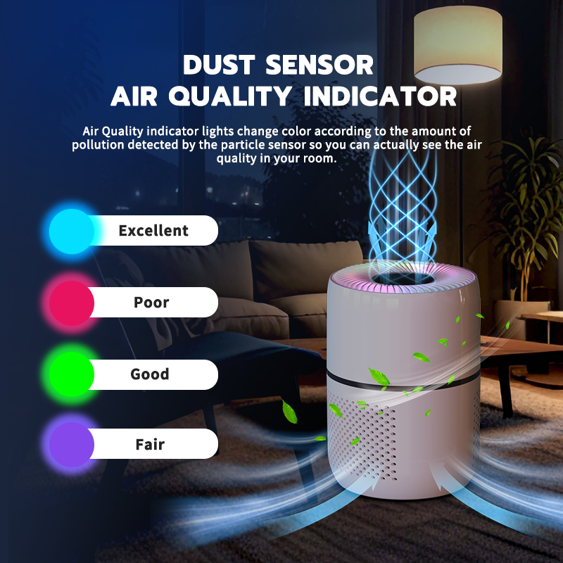 Air Purifiers ad cubiculum Aeris purificator cum aromatherapy munus pro pet fumigant pollen Danded capillus odor 20db aer lautus ad cubiculum officium viventem locus culina